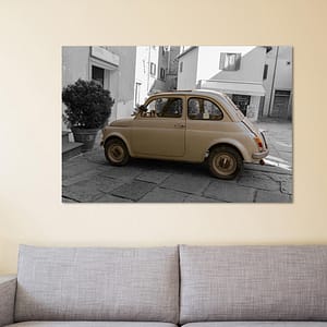 Fiat 500 Oldtimer Vintage Poster