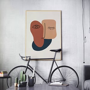 Shapes with Face - Abstracte Poster en Print