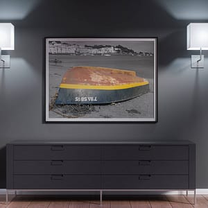 Boot Op Het Strand print - Moderne wanddecoratie