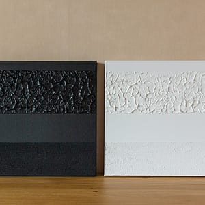 Zwart-Wit Tweeluik abstracte schilderijen