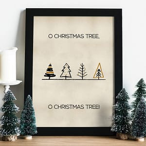 O, Christmas Tree Kerstposter - Kerstdecoratie Wanddecoratie