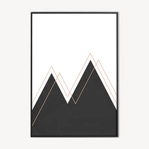 Minimalistische Abstracte Bergen Poster