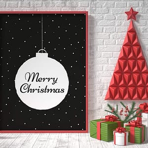 Kerst Muurdecoratie: Merry Christmas Poster