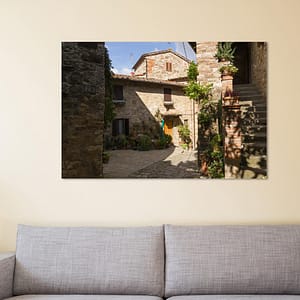Straatje in Toscane Poster - Italiaanse wanddecoratie