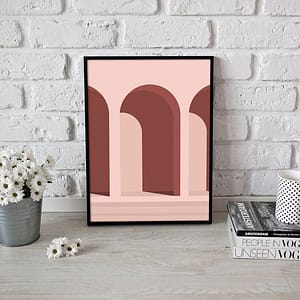 Roze Abstracte Architectuur Poster