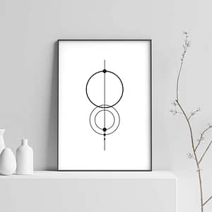 Minimalist Circles - Minimalistische Poster en Print