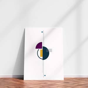 Simplicity Geometrische Poster en Print in Jewel Tones