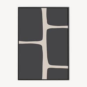 Abstract Patroon Poster - Beige Minimalism