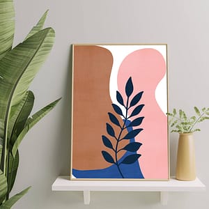 Botanische Poster met abstracte vormen