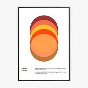 Kleurentheorie abstracte poster en print met analoge kleuren