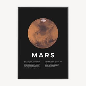 Planeet Mars Poster en canvas print