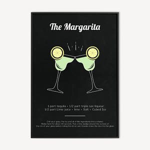 Margarita cocktail industriele poster en canvas print
