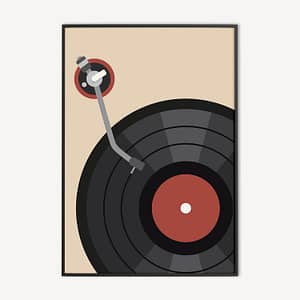 Muziek Poster met Vinyl Plaat