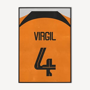 Virgil Nederlands Elftal Shirt Poster en Print