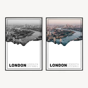 London Silhouette Industriele Poster