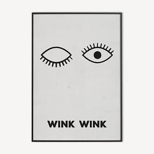 Wink Wink - Scandinavische Poster met Knipoog