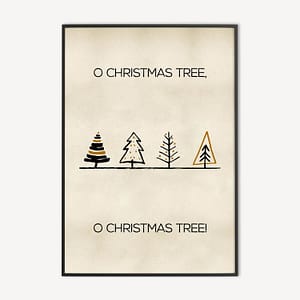 Kerstbomen Poster - Kerstdecoratie voor je Muur