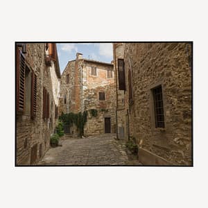 Toscane Poster van een straat in een dorp