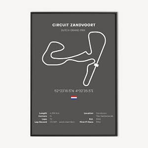 Circuit van Zandvoort poster en canvas print