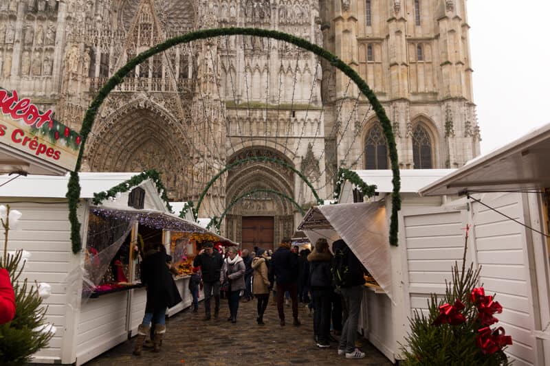 De kerstmarkt in Rouen