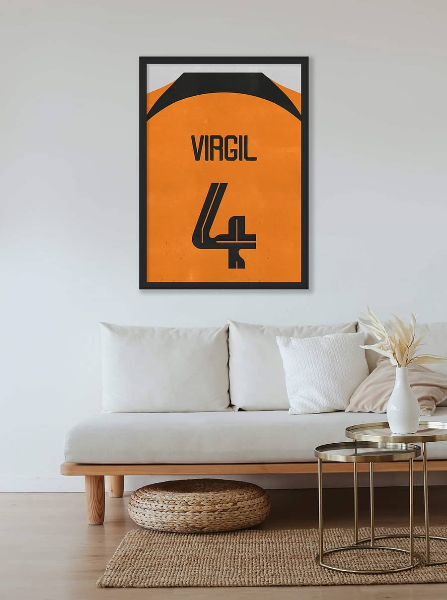 Virgil van dijk Nederlands Elftal Shirt Poster en Print