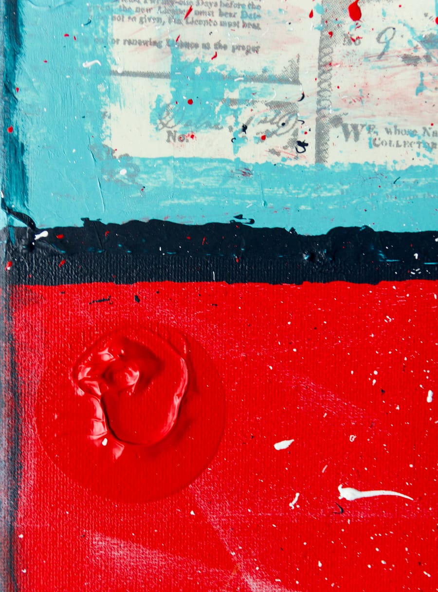 Abstract Schilderij - Rode en lichtblauw papier textuur.jpg
