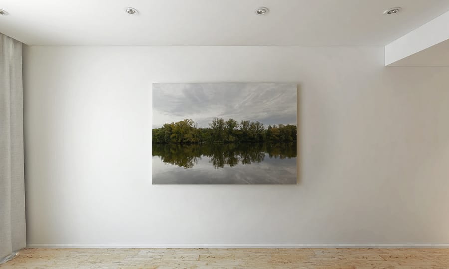 Natuur Wanddecoratie - poster en print met bomen met reflectie in het water