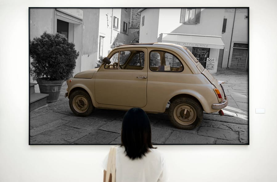 Fiat 500 Poster - Vintage Wanddecoratie