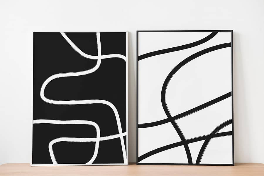 Black and White lines - moderne posters