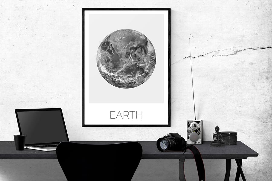 Scandinavische aarde poster en print