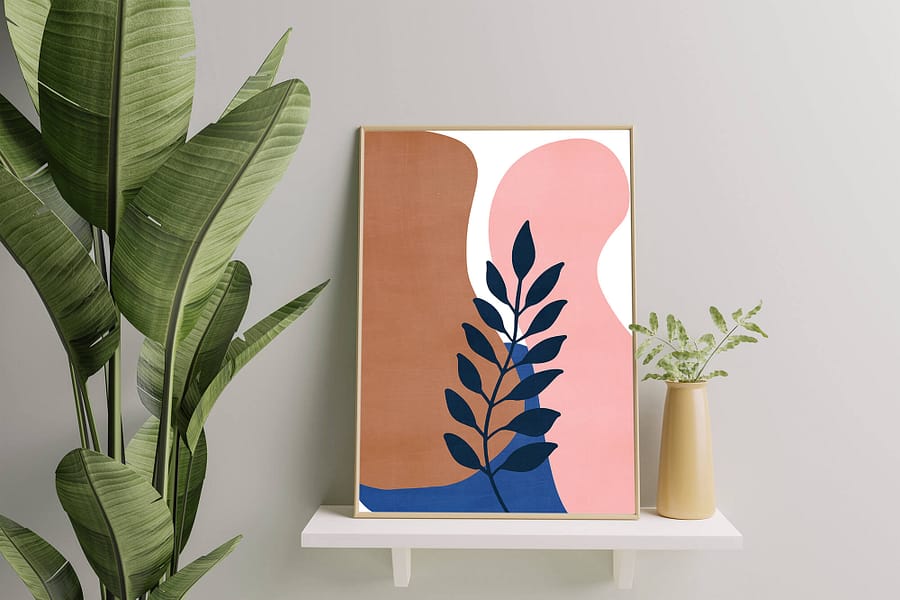 Botanische Poster met abstracte vormen