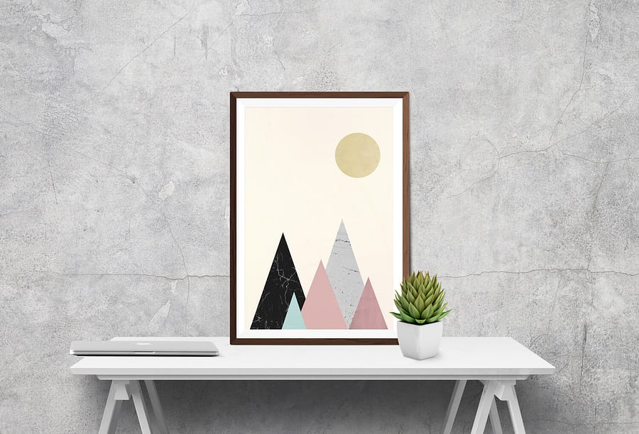 Minimalist Mountains Poster - Scandinavische Wanddecoratie
