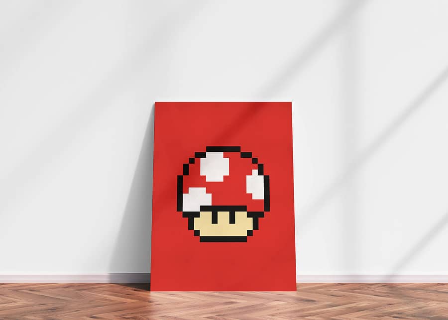 Mushroom pixel art - retro games