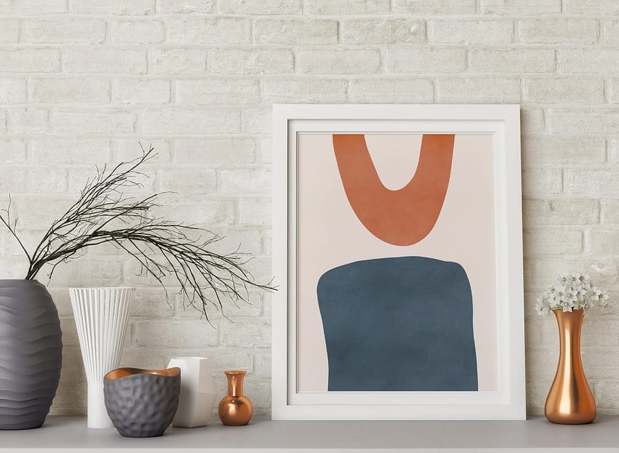 Shapes - Abstracte vormen minimalistische poster en print
