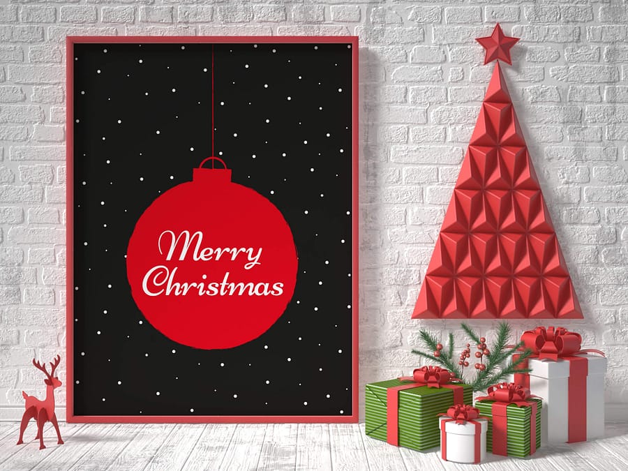 Kerst Muurdecoratie: Merry Christmas Poster