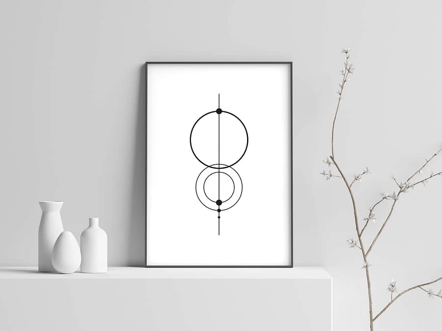 Minimalist Circles - Minimalistische Poster en Print