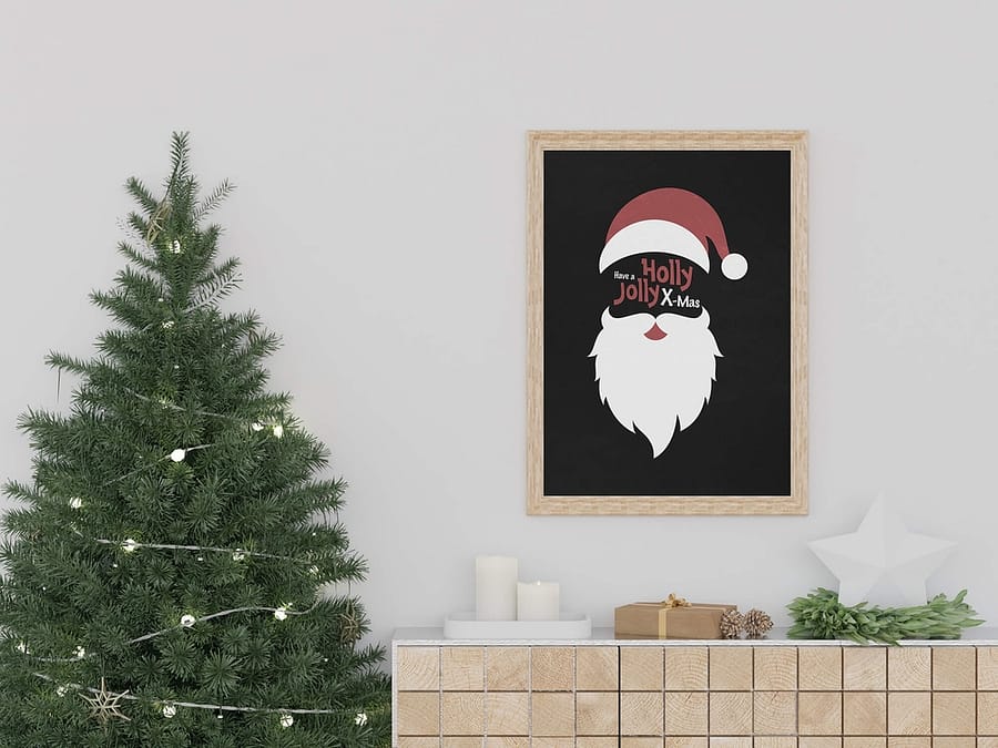 stoere kerst poster en canvas print