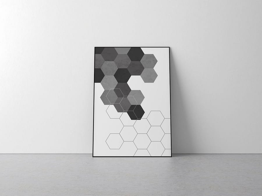 Geometrische Hexagon Poster