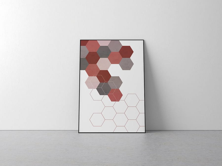 Geometrische Hexagon Poster
