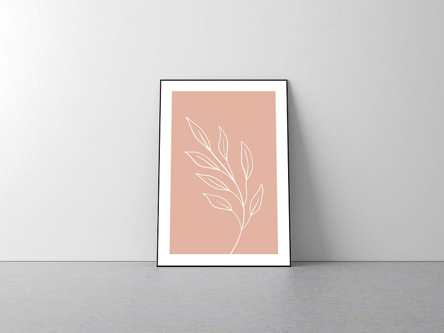 Pink Leaf - Roze blad Botanische Poster