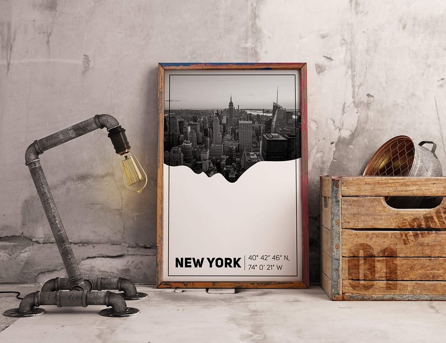 New York Silhouette Poster