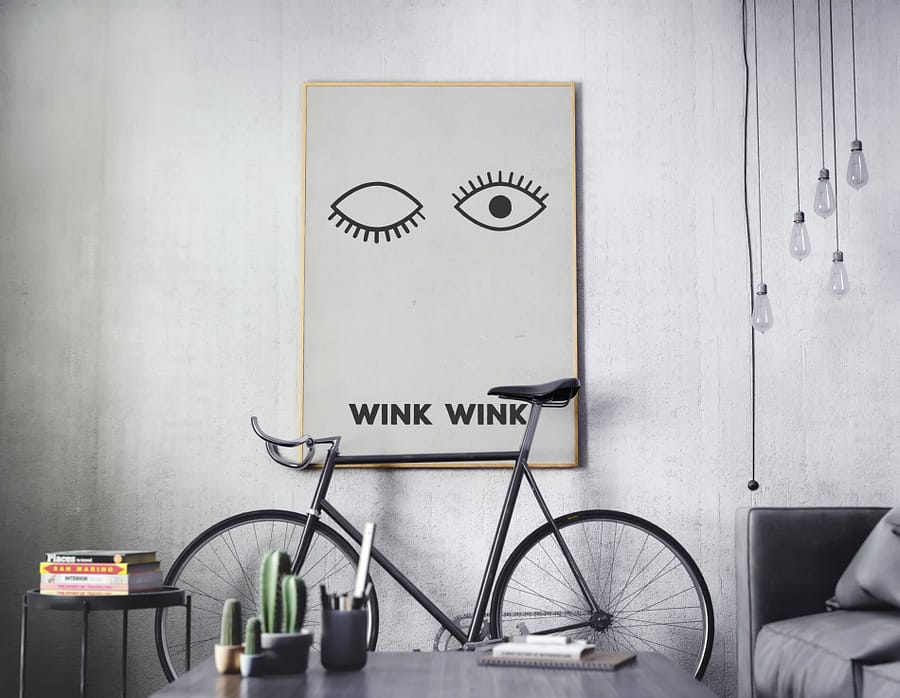 Wink Wink Scandinavische muurdecoratie poster