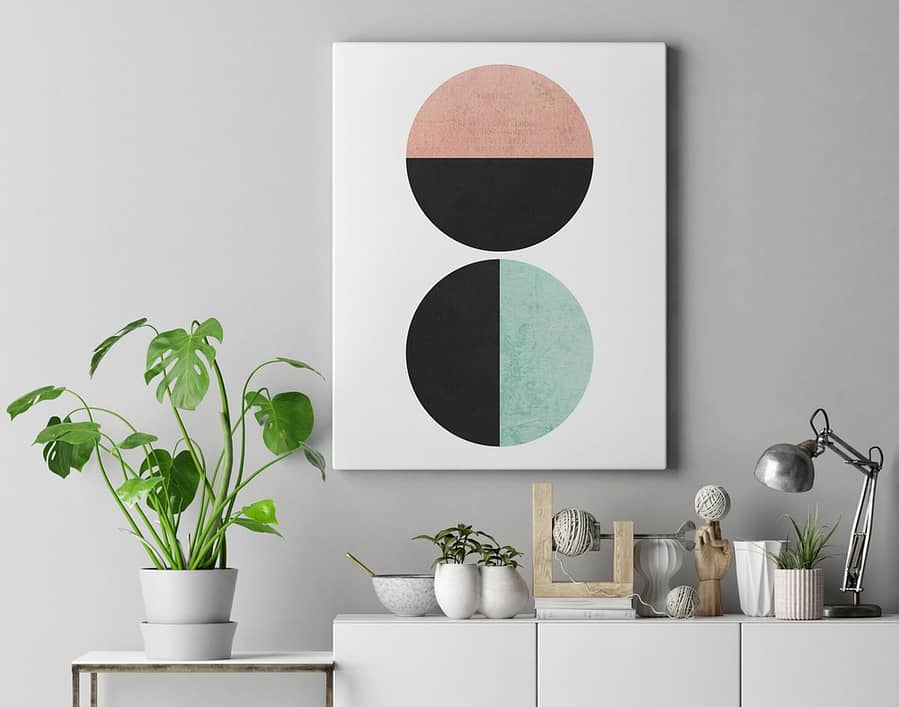 Abstracte Printable Met Cirkels in pasteltinten - Betaalbare wanddecoratie