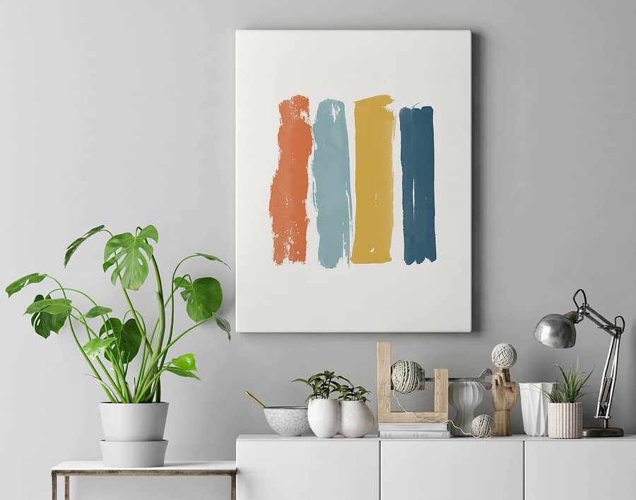 Abstracte wanddecoratie - verf poster en print