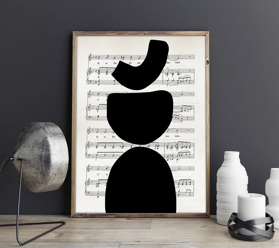 Minimalistische Muziek Poster en Print