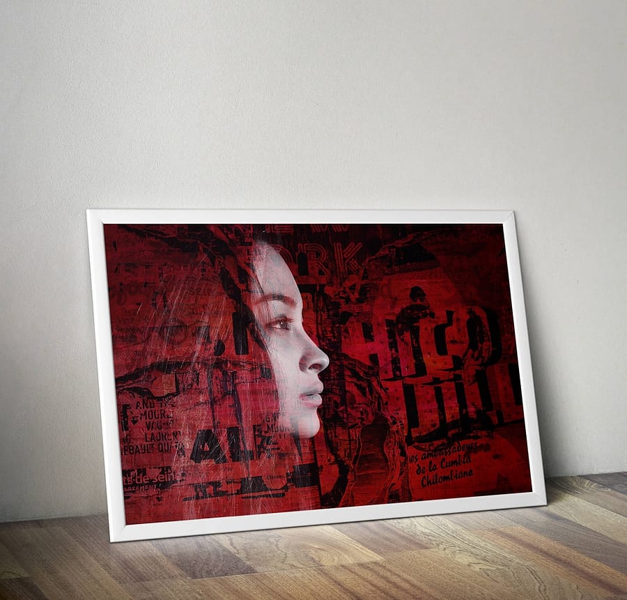 rode poster en canvas print