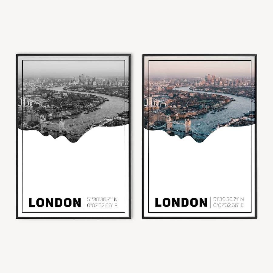 London Silhouette Industriele Poster