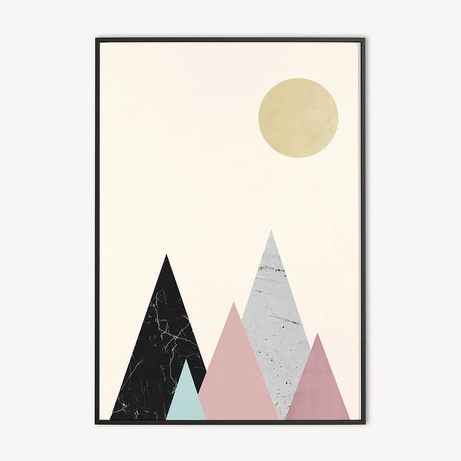 Kleurrijke Bergen Minimalistische Poster