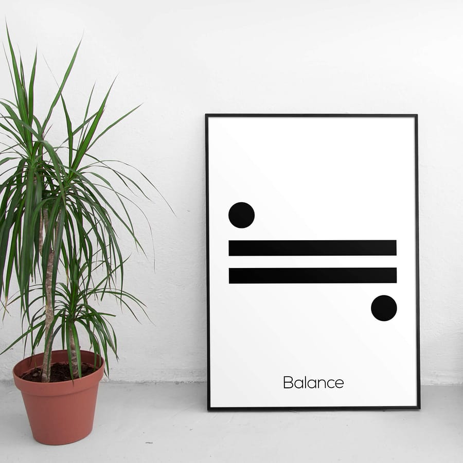 Balance - Scandinavische minimalistische Poster Wanddecoratie