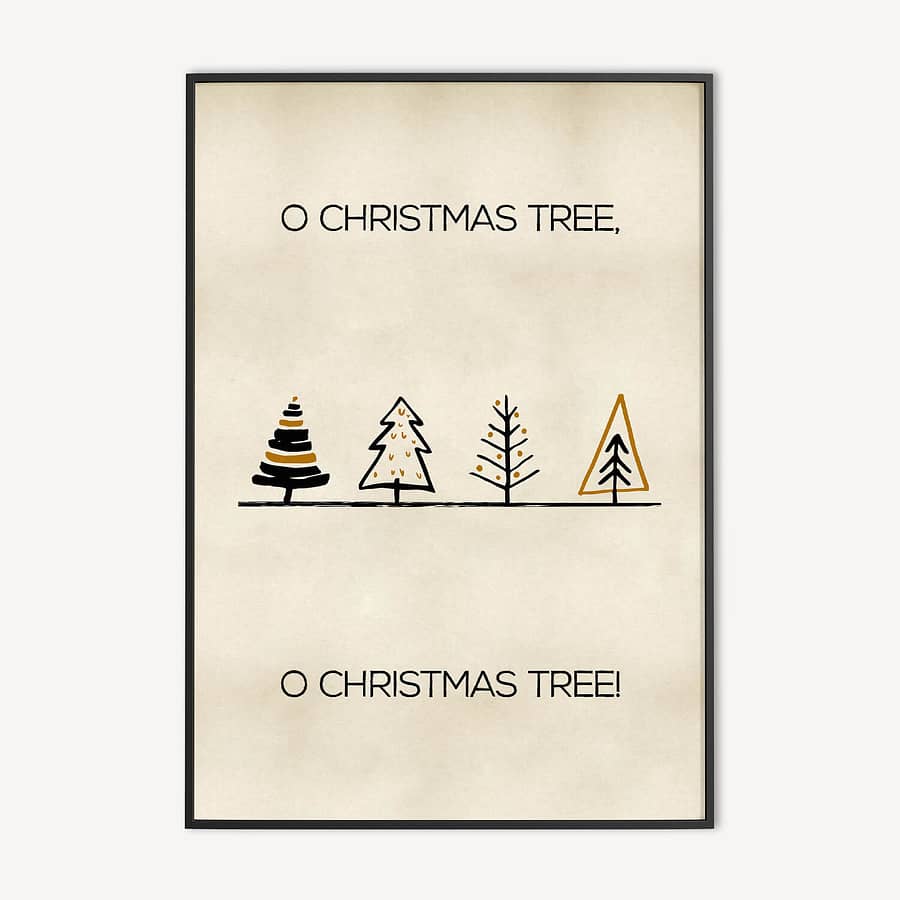 Kerstbomen Poster - Kerstdecoratie voor je Muur